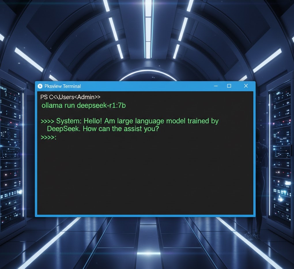DeepSeek-R1 running on Free RDP Windows.