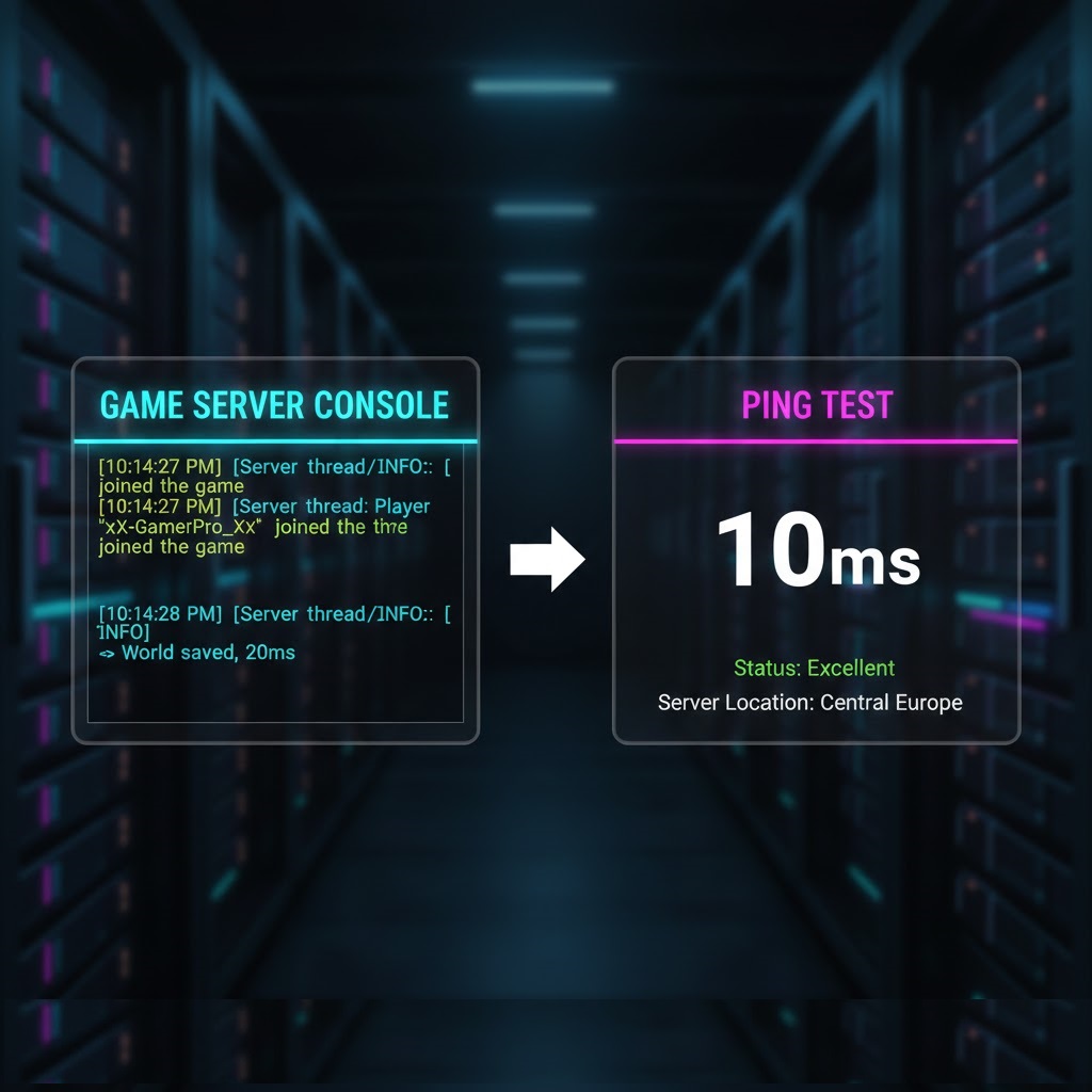 Low-latency console management on a Free Game VPS.