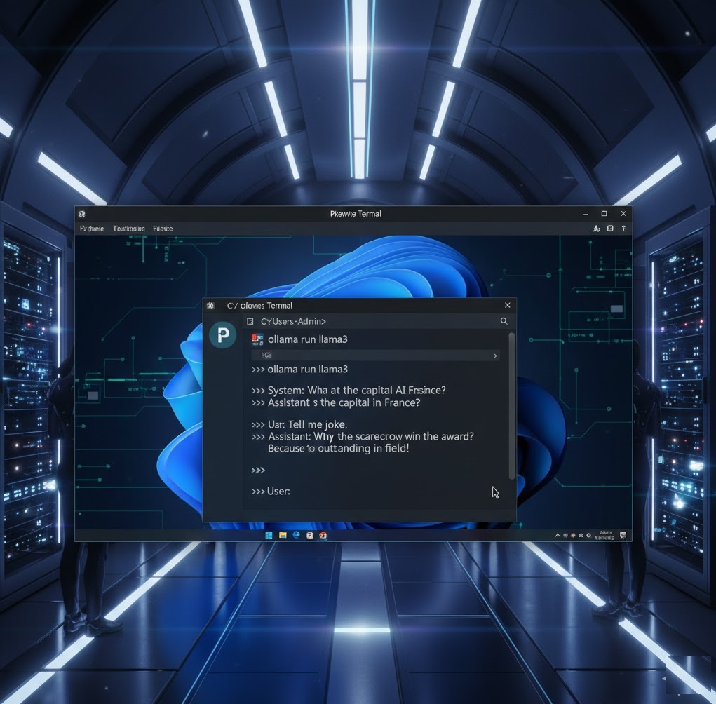 Running local AI models on a Free RDP Windows server.