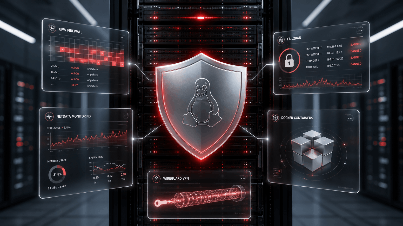 Top 5 Linux VPS Security Tools 2026 - Advanced server hardening guide featuring UFW, Fail2Ban, Docker, and WireGuard for high-traffic infrastructure.
